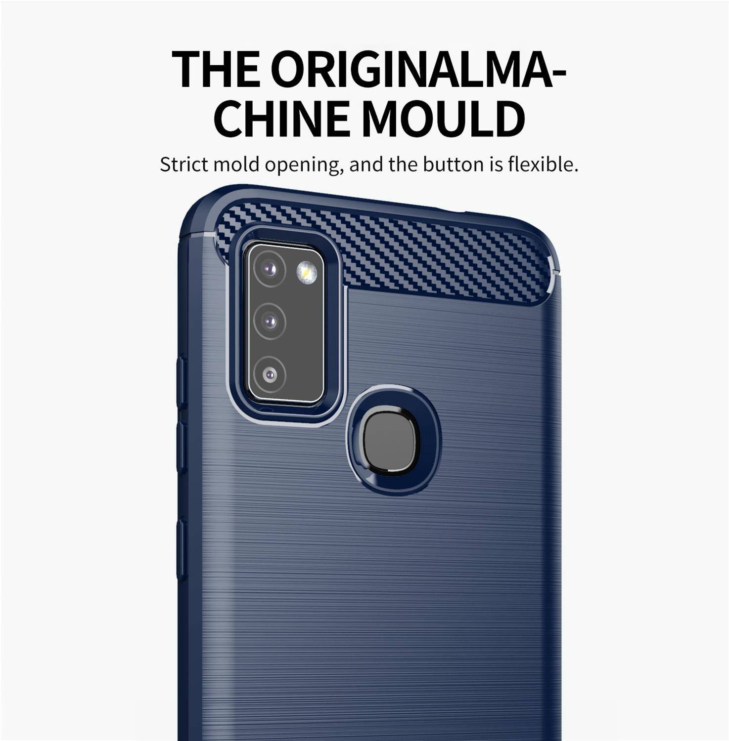 Cadorabo Hülle für Samsung Galaxy M51 in Blau Schutzhülle TPU Case Cover Etui Handyhülle