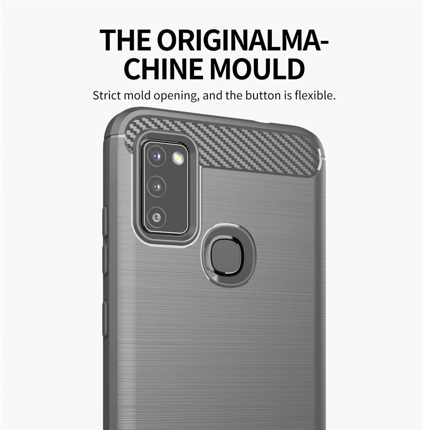 Cadorabo Hülle für Samsung Galaxy M51 in Grau Schutzhülle TPU Case Cover Etui Handyhülle