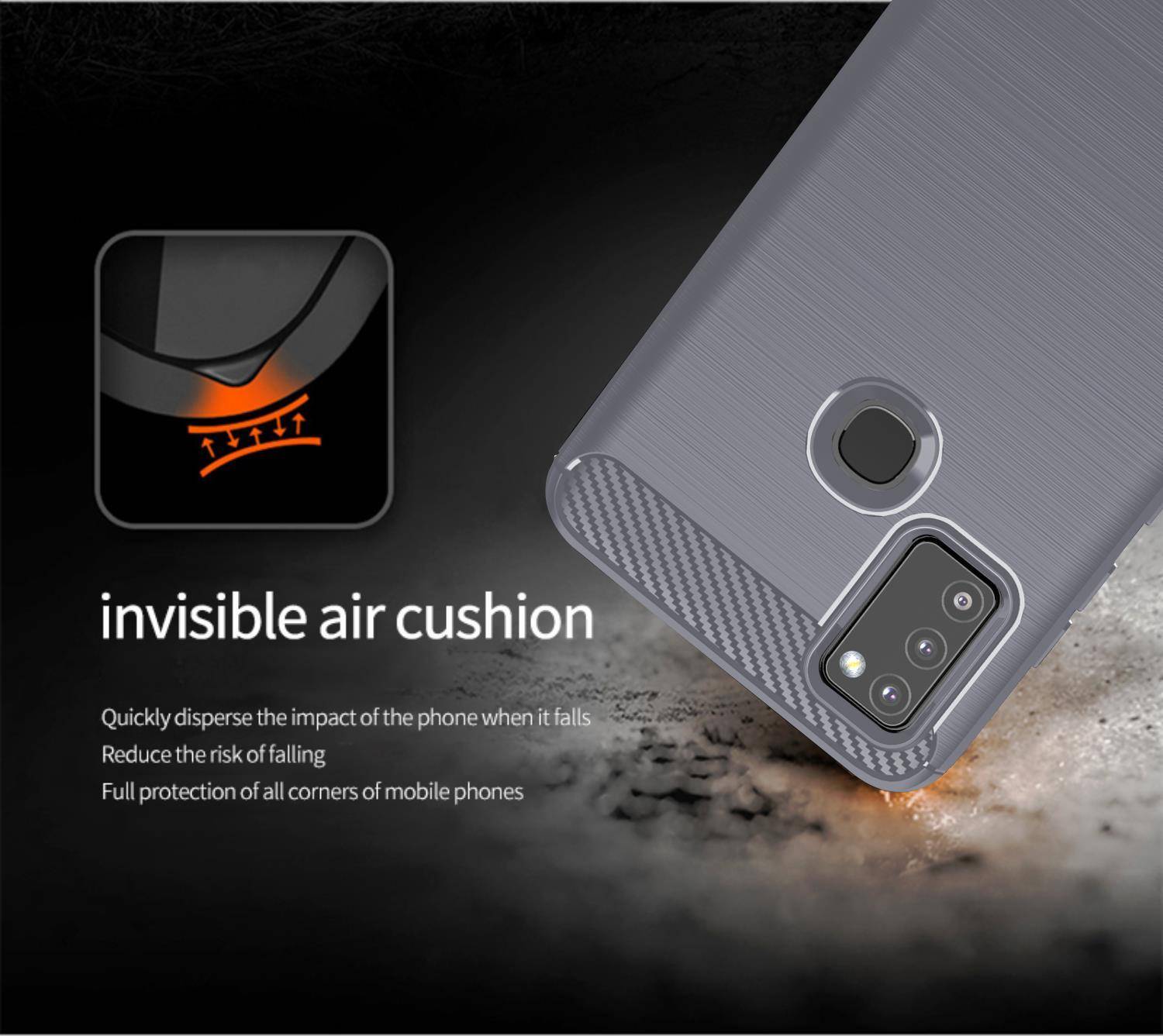 Cadorabo Hülle für Samsung Galaxy M51 in Grau Schutzhülle TPU Case Cover Etui Handyhülle
