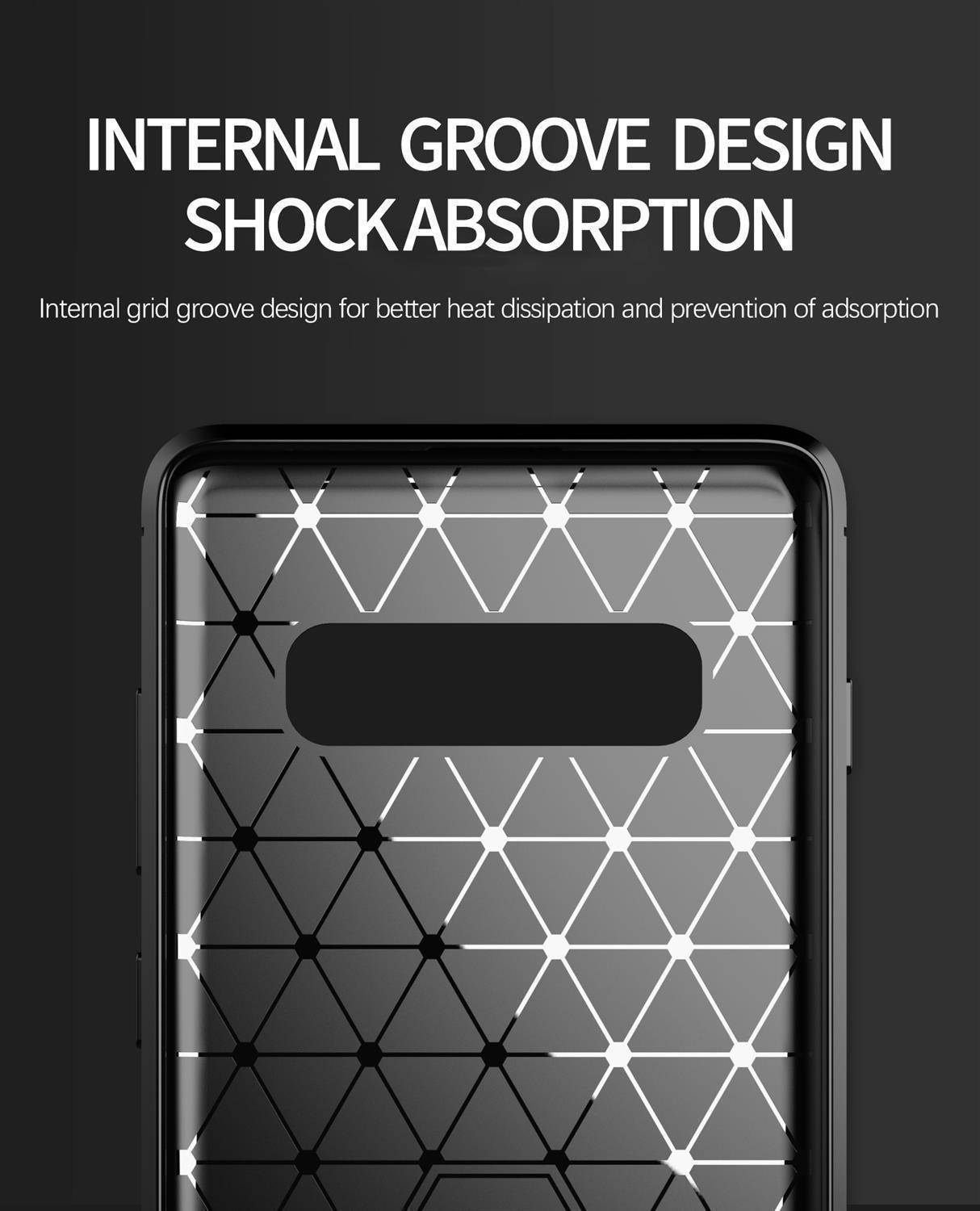 Cadorabo Hülle für Samsung Galaxy S10 PLUS in Schwarz Schutzhülle TPU Case Cover Etui Handyhülle