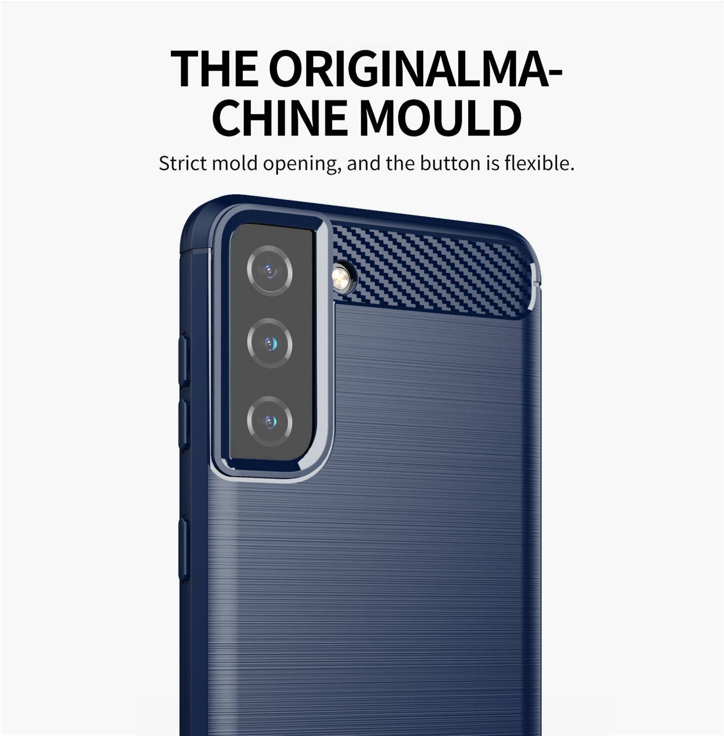Cadorabo Hülle für Samsung Galaxy S21 FE in Blau Schutzhülle TPU Case Cover Etui Handyhülle
