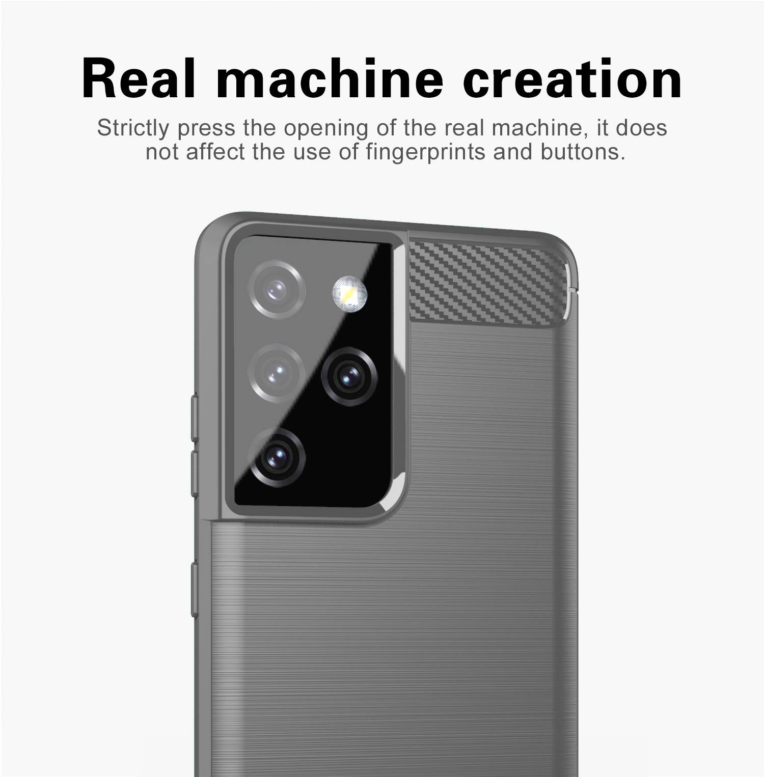 Cadorabo Hülle für Samsung Galaxy S21 ULTRA in Grau Schutzhülle TPU Case Cover Etui Handyhülle