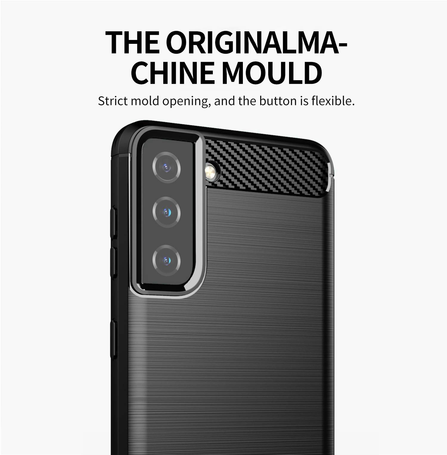 Cadorabo Hülle für Samsung Galaxy S21 PLUS in Schwarz Schutzhülle TPU Case Cover Etui Handyhülle