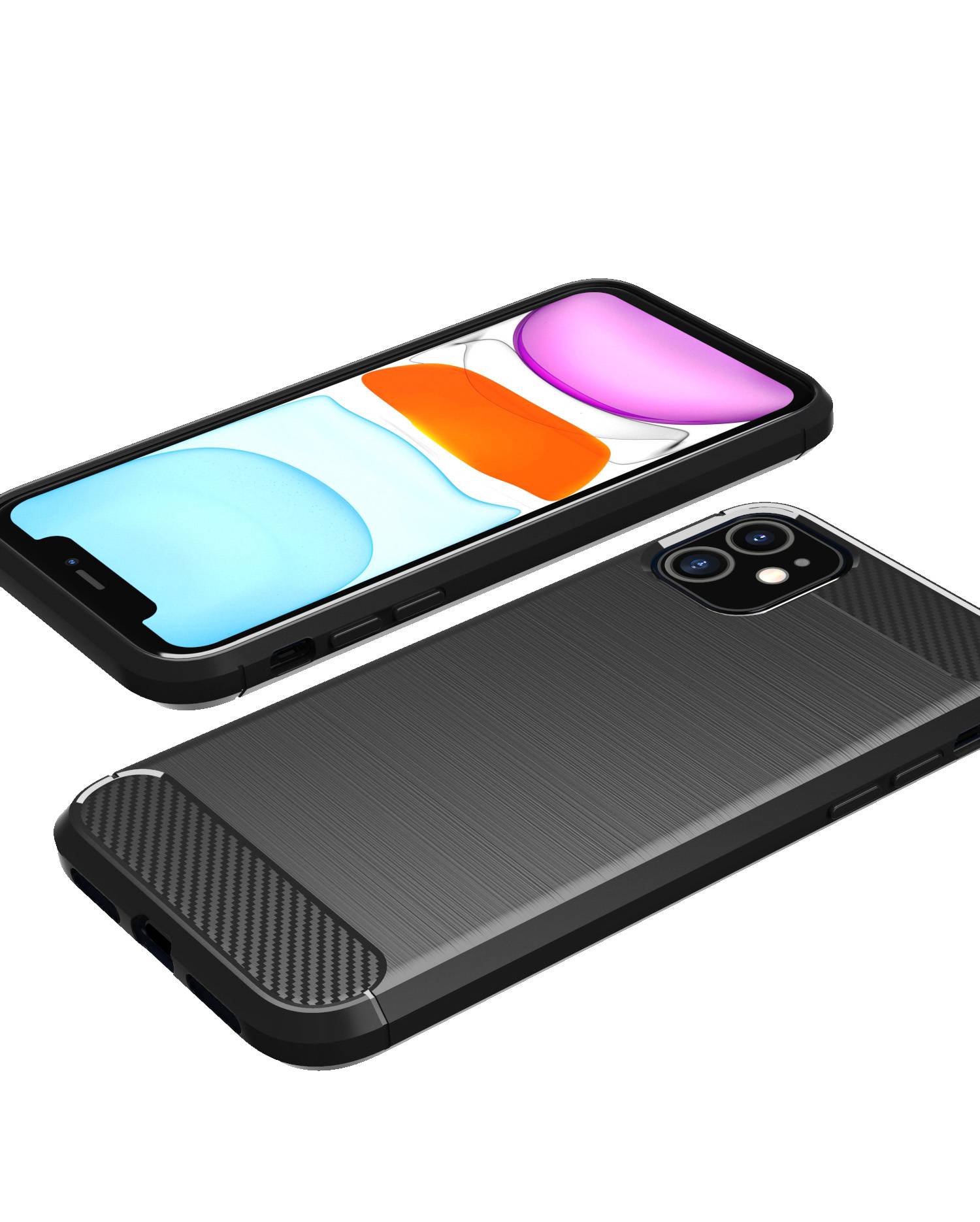Cadorabo Hülle für Apple iPhone 11 in Schwarz Schutzhülle TPU Case Cover Etui Handyhülle