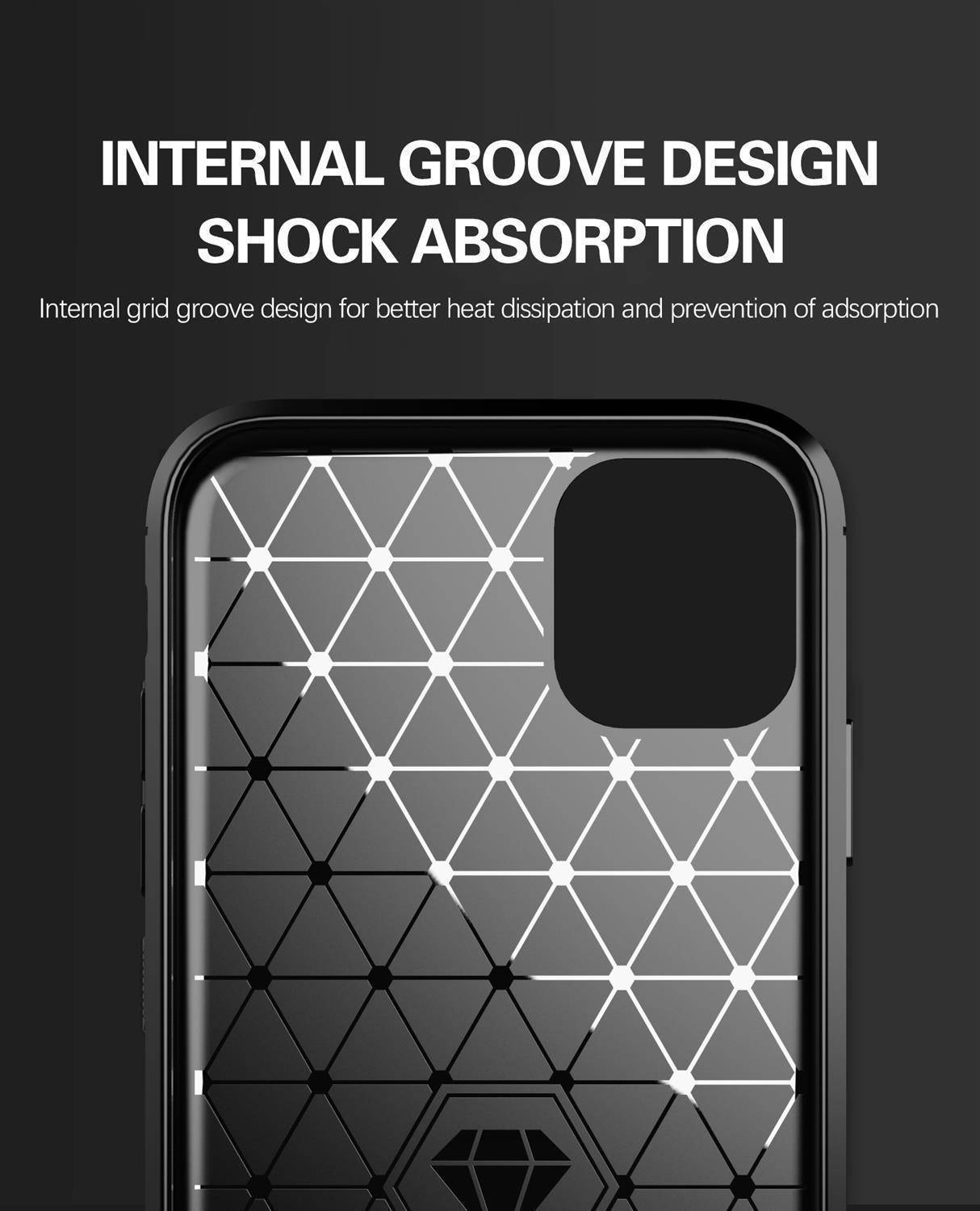 Cadorabo Hülle für Apple iPhone 11 in Schwarz Schutzhülle TPU Case Cover Etui Handyhülle