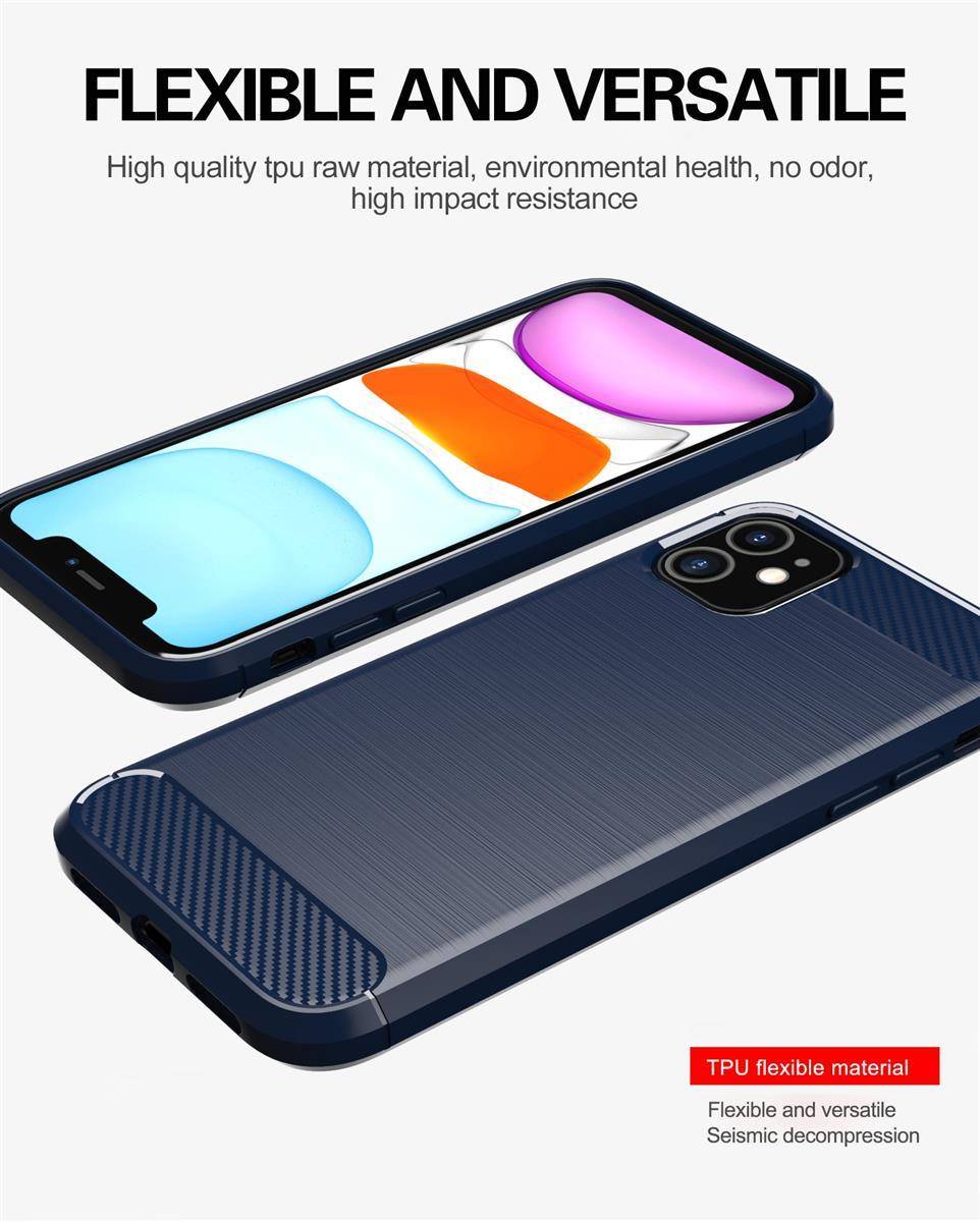 Cadorabo Hülle für Apple iPhone 11 in Blau Schutzhülle TPU Case Cover Etui Handyhülle