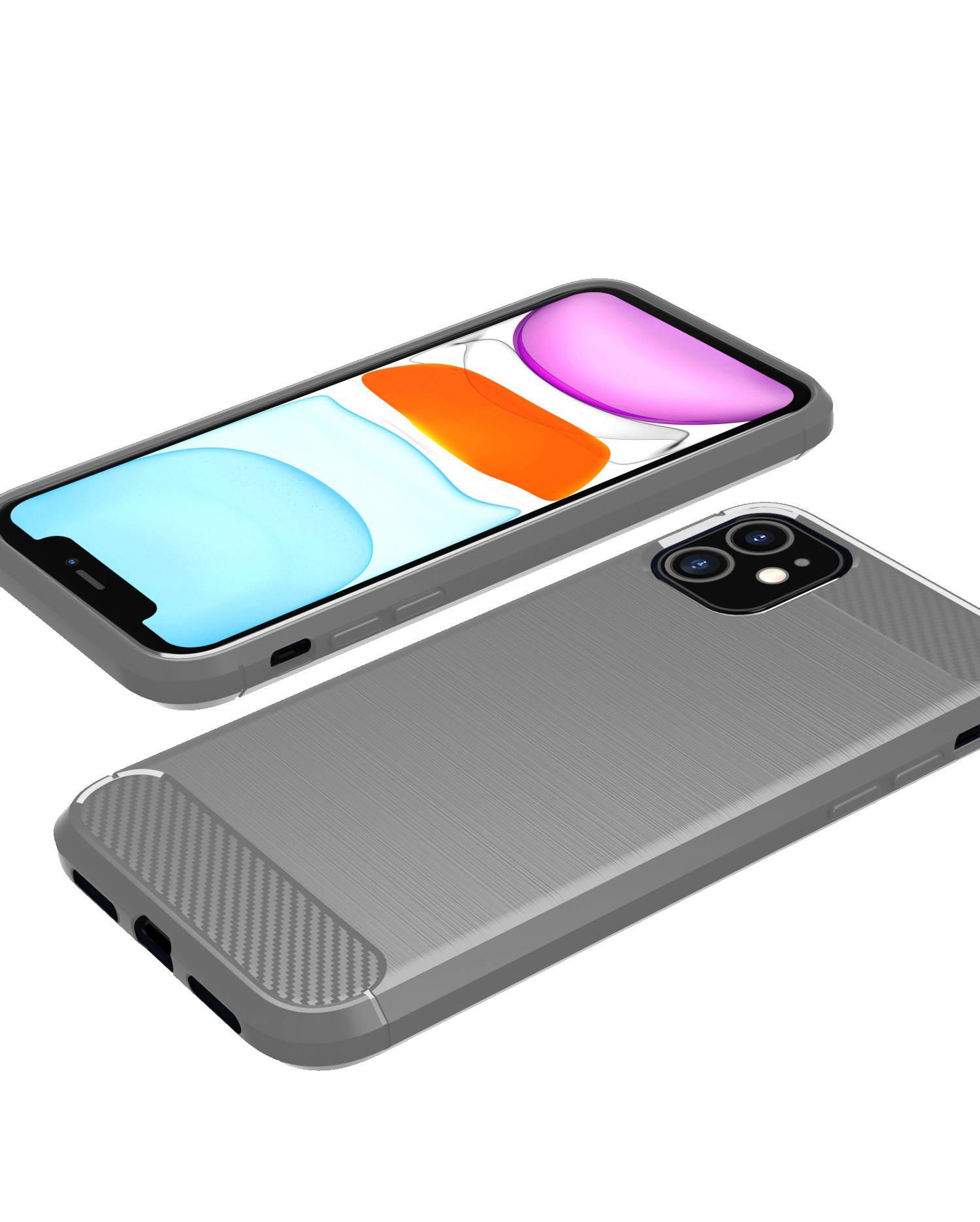 Cadorabo Hülle für Apple iPhone 11 in Grau Schutzhülle TPU Case Cover Etui Handyhülle