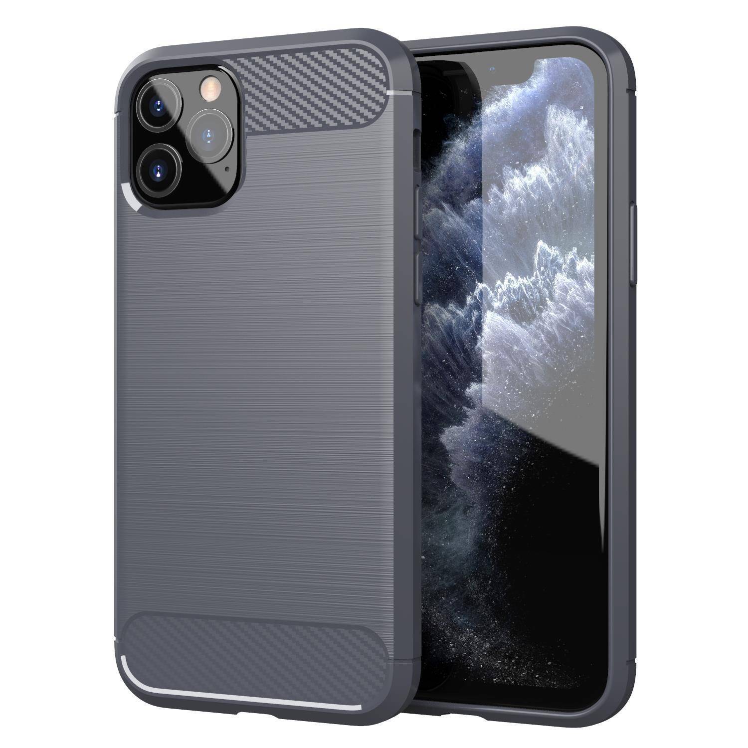 Cadorabo Hülle für Apple iPhone 11 PRO MAX in Grau Schutzhülle TPU Case Cover Etui Handyhülle
