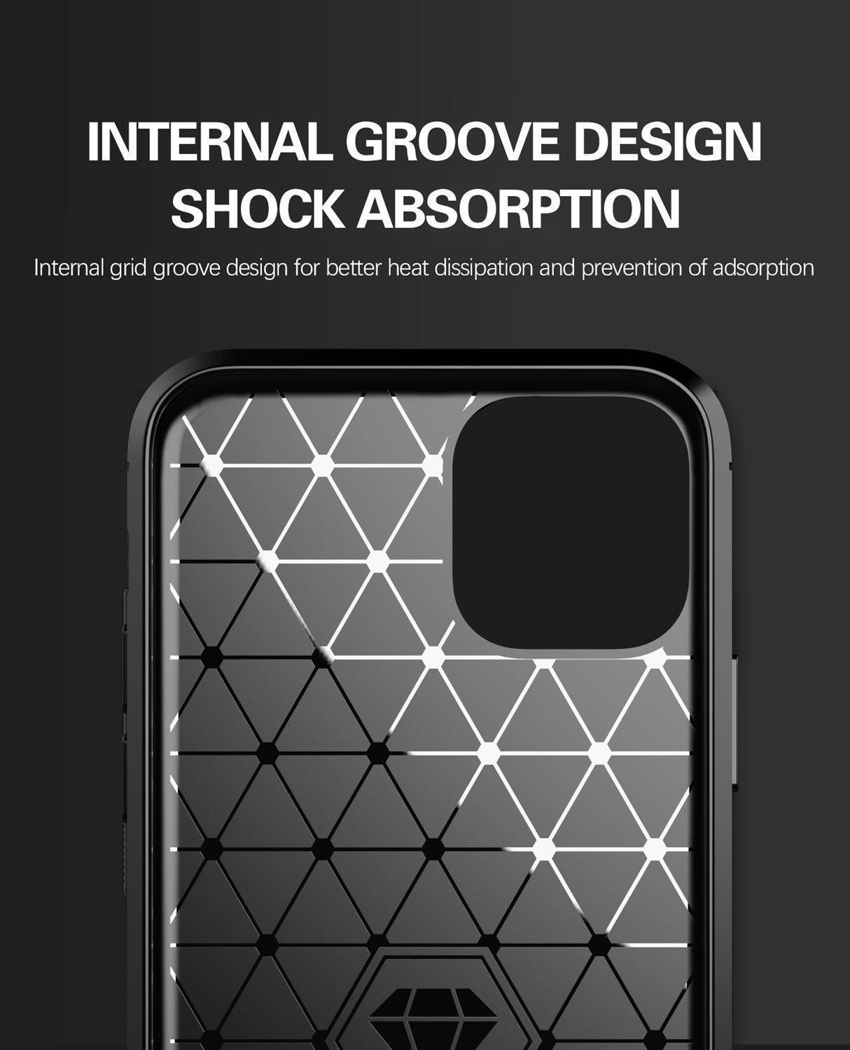 Cadorabo Hülle für Apple iPhone 11 PRO MAX in Grau Schutzhülle TPU Case Cover Etui Handyhülle