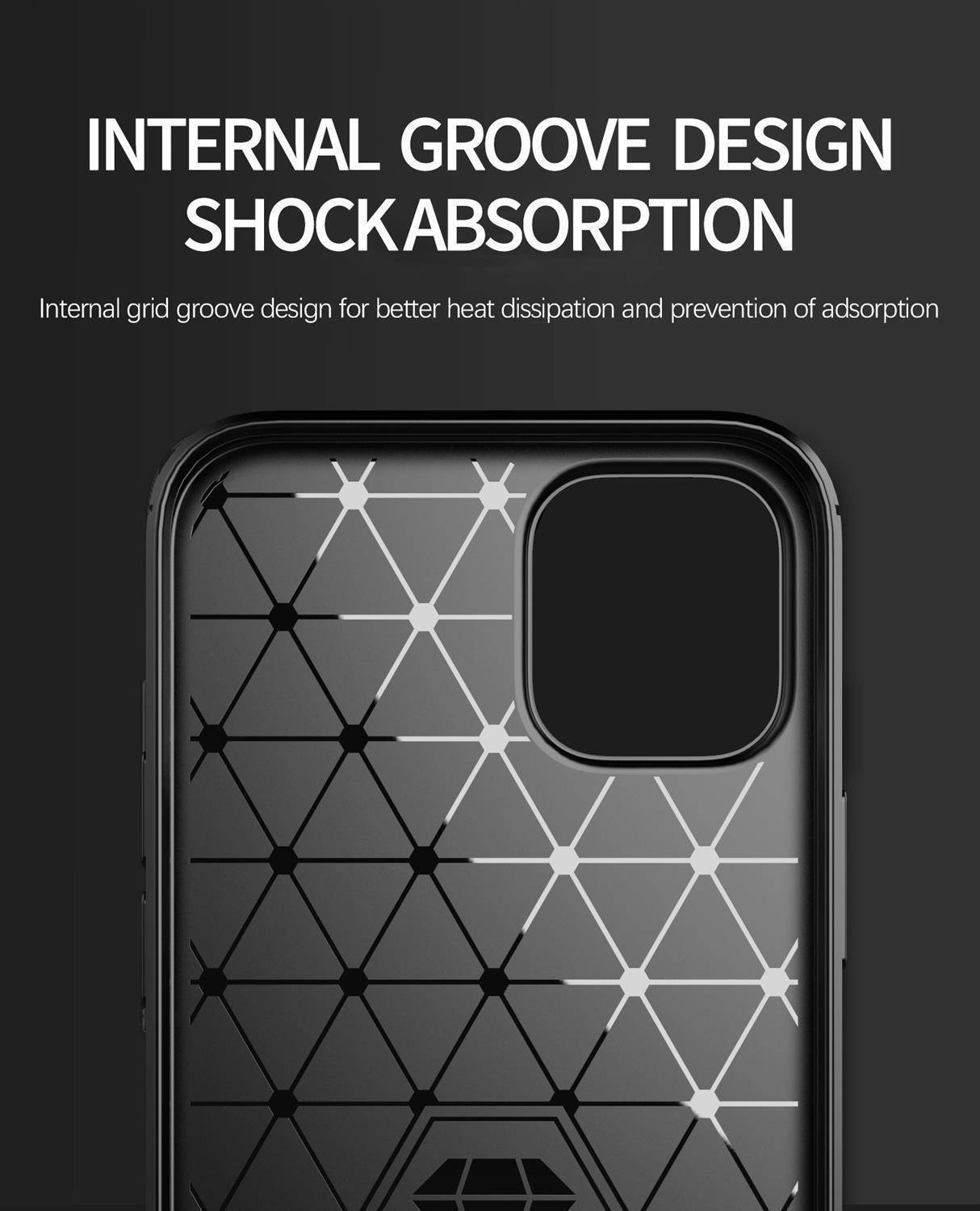 Cadorabo Hülle für Apple iPhone 12 PRO MAX in Grau Schutzhülle TPU Case Cover Etui Handyhülle