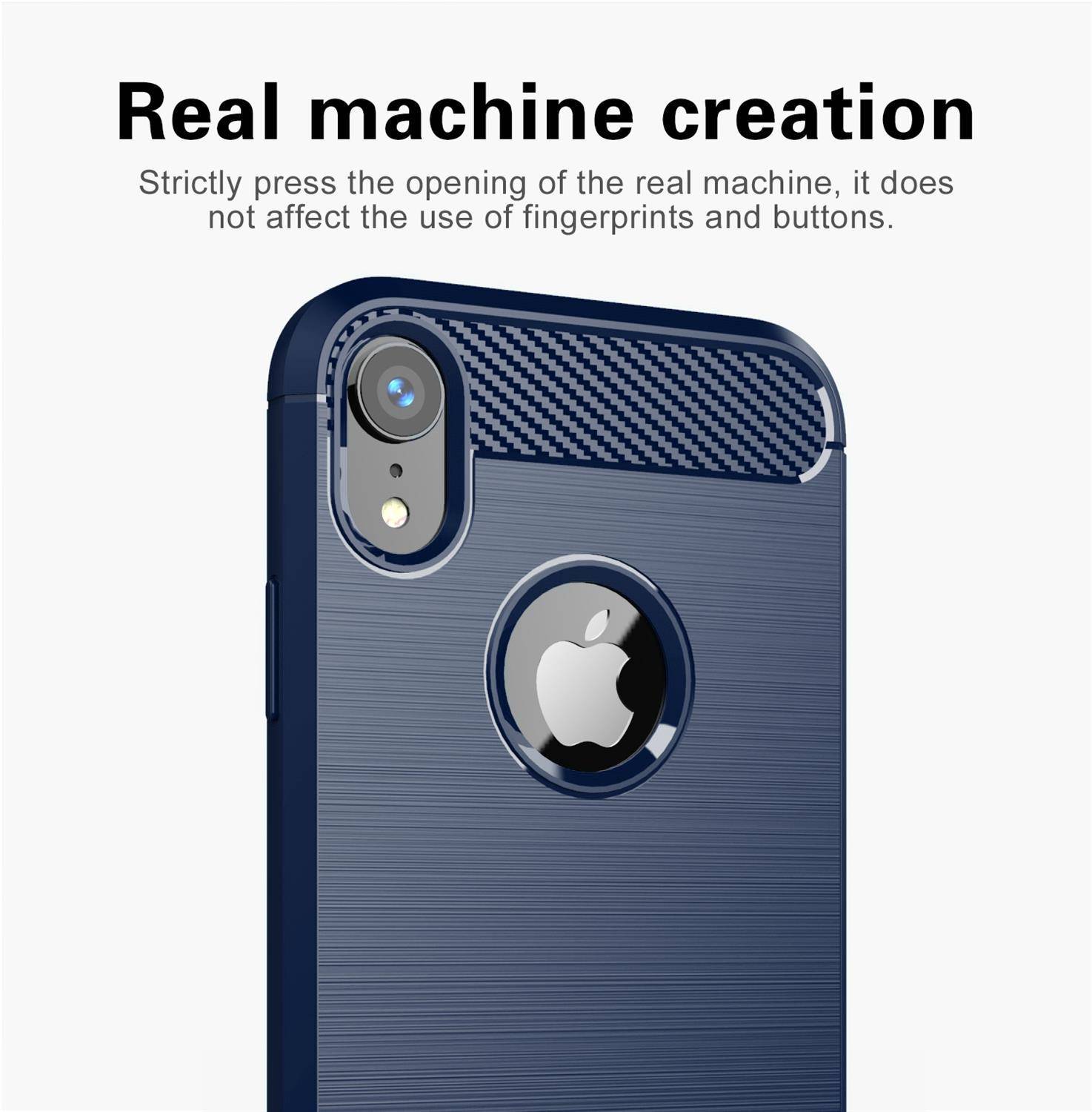 Cadorabo Hülle für Apple iPhone XR in Blau Schutzhülle TPU Case Cover Etui Handyhülle