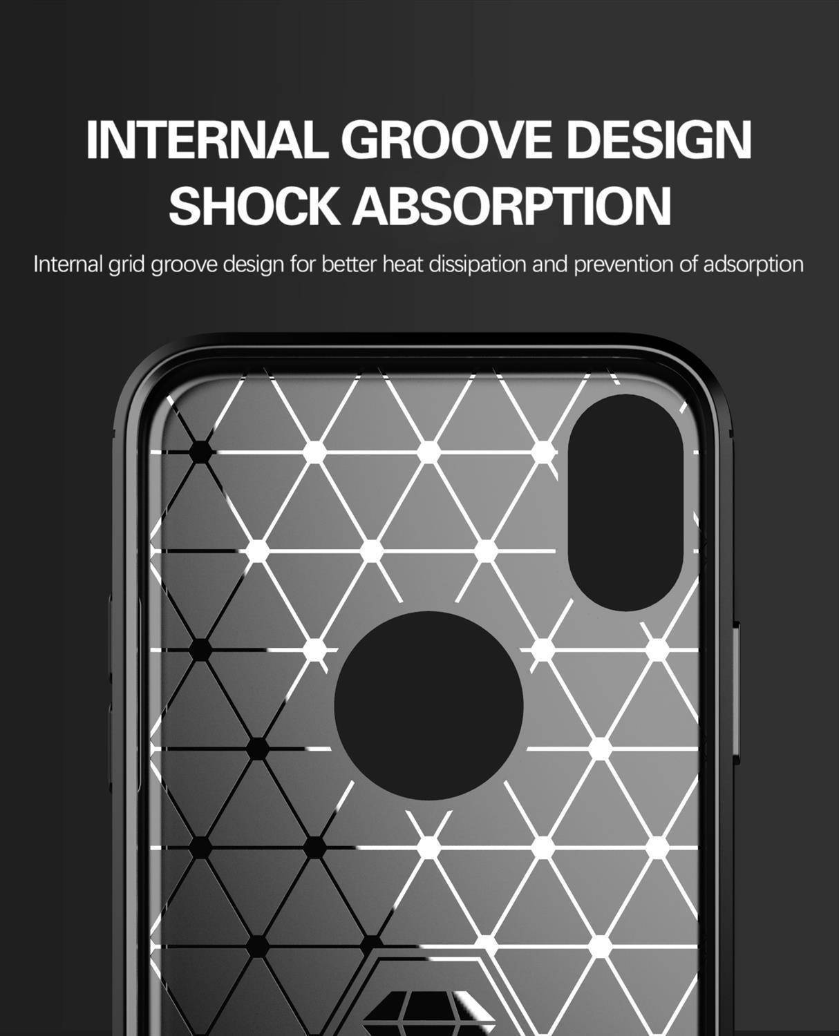 Cadorabo Hülle für Apple iPhone XS MAX in Schwarz Schutzhülle TPU Case Cover Etui Handyhülle