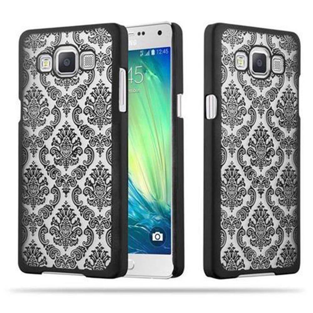 Cadorabo Hülle für Samsung Galaxy A5 2015 Schutz Hülle in Schwarz Hard Case Schutzhülle Blumen Etui Handyhülle