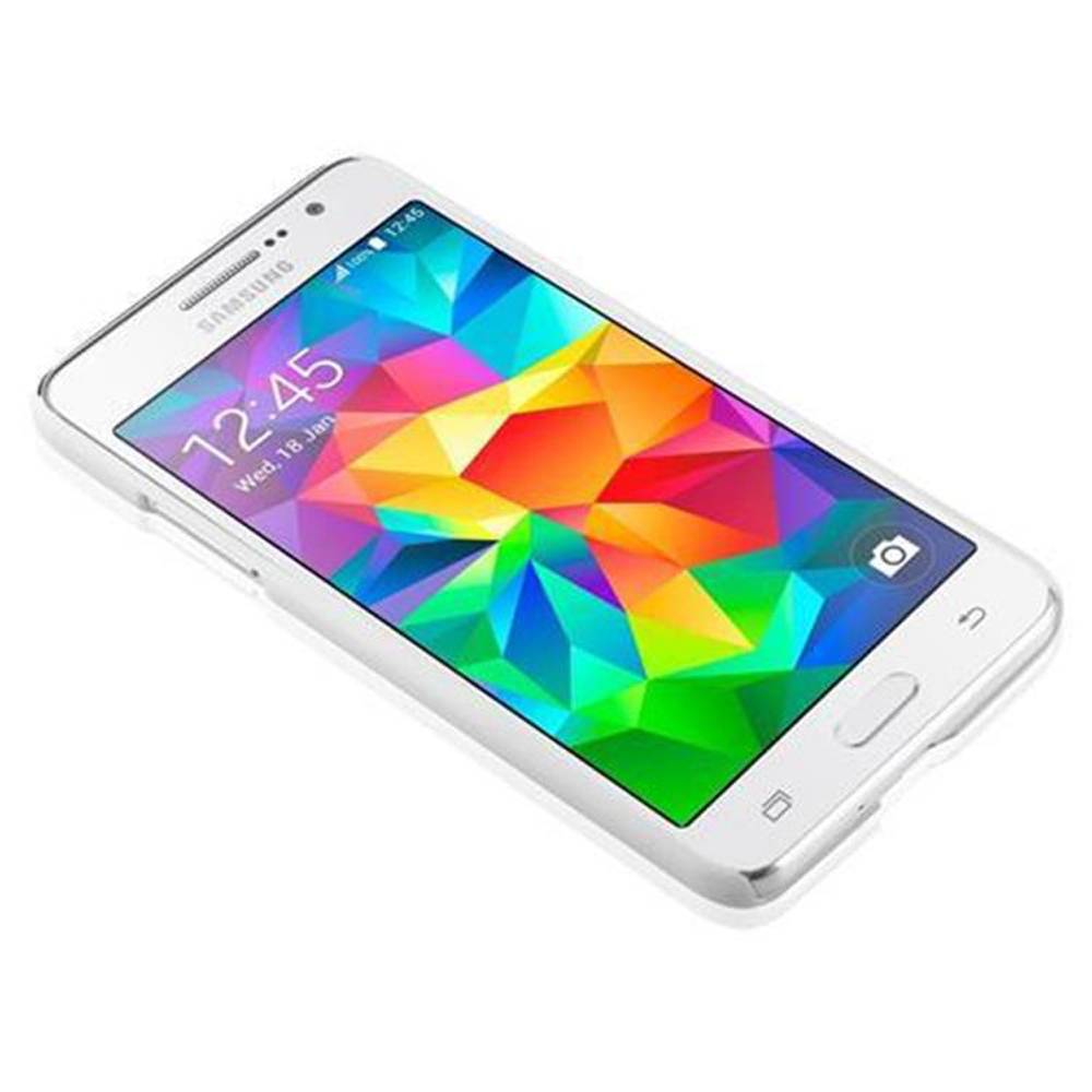 Cadorabo Hülle für Samsung Galaxy GRAND PRIME Schutz Hülle in Weiß Hard Case Schutzhülle Blumen Etui Handyhülle