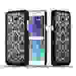 Cadorabo Hülle für Samsung Galaxy J5 2015 Schutz Hülle in Schwarz Hard Case Schutzhülle Blumen Etui Handyhülle