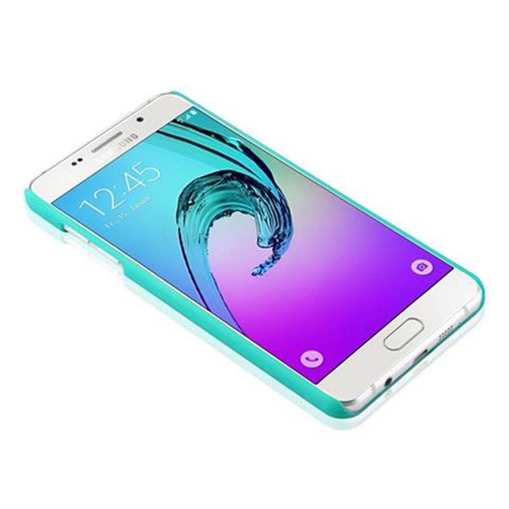 Cadorabo Hülle für Samsung Galaxy A5 2016 Schutz Hülle in Grün Hard Case Schutzhülle Blumen Etui Handyhülle