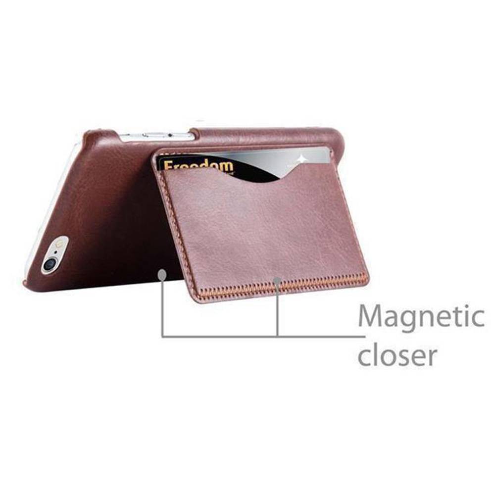 Cadorabo Hülle für Samsung Galaxy S3 / S3 NEO Schutzhülle in Braun Hard Case Handy Hülle Schutzhülle Standfunktion
