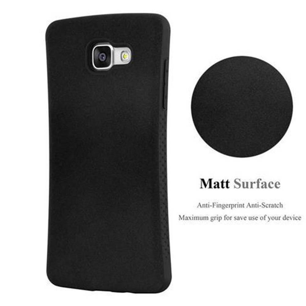 Cadorabo Hülle für Samsung Galaxy A3 2016 Schutz Hülle in Schwarz Handyhülle Hard Case Schutzhülle Cover Etui