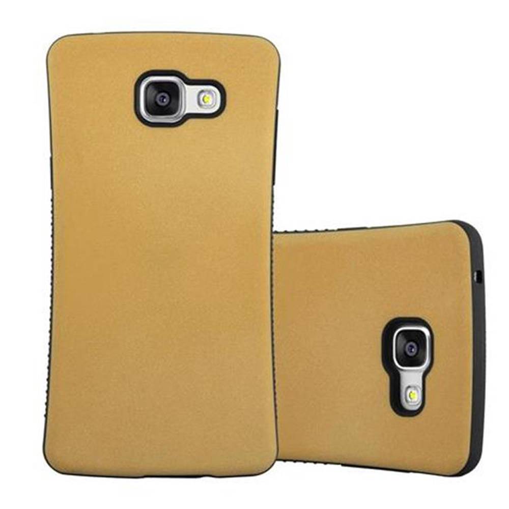 Cadorabo Hülle für Samsung Galaxy A3 2016 Schutz Hülle in Braun Handyhülle Hard Case Schutzhülle Cover Etui