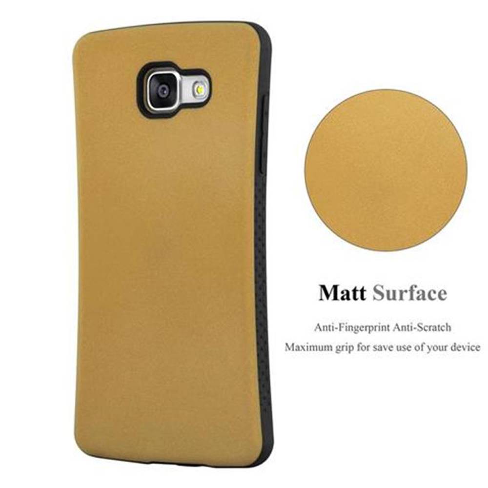 Cadorabo Hülle für Samsung Galaxy A5 2016 Schutz Hülle in Braun Handyhülle Hard Case Schutzhülle Cover Etui