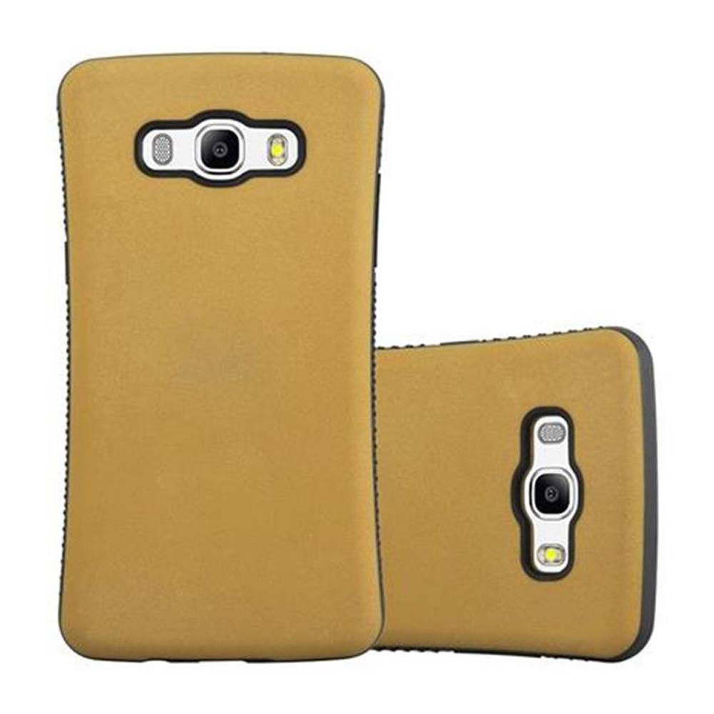 Cadorabo Hülle für Samsung Galaxy J5 2016 Schutz Hülle in Braun Handyhülle Hard Case Schutzhülle Cover Etui