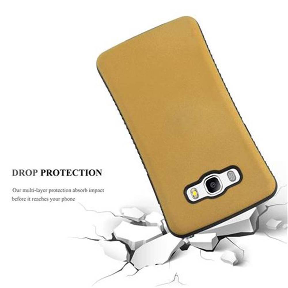 Cadorabo Hülle für Samsung Galaxy J5 2016 Schutz Hülle in Braun Handyhülle Hard Case Schutzhülle Cover Etui