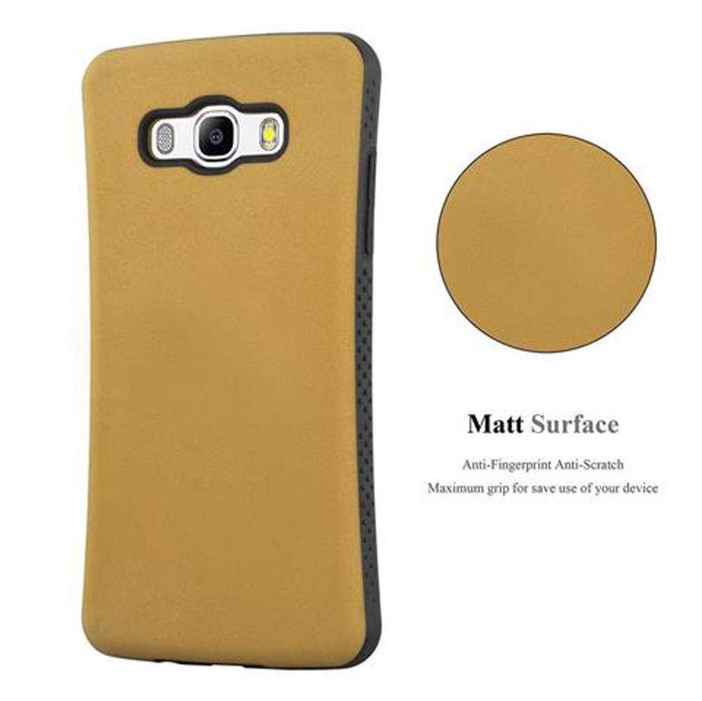 Cadorabo Hülle für Samsung Galaxy J5 2016 Schutz Hülle in Braun Handyhülle Hard Case Schutzhülle Cover Etui