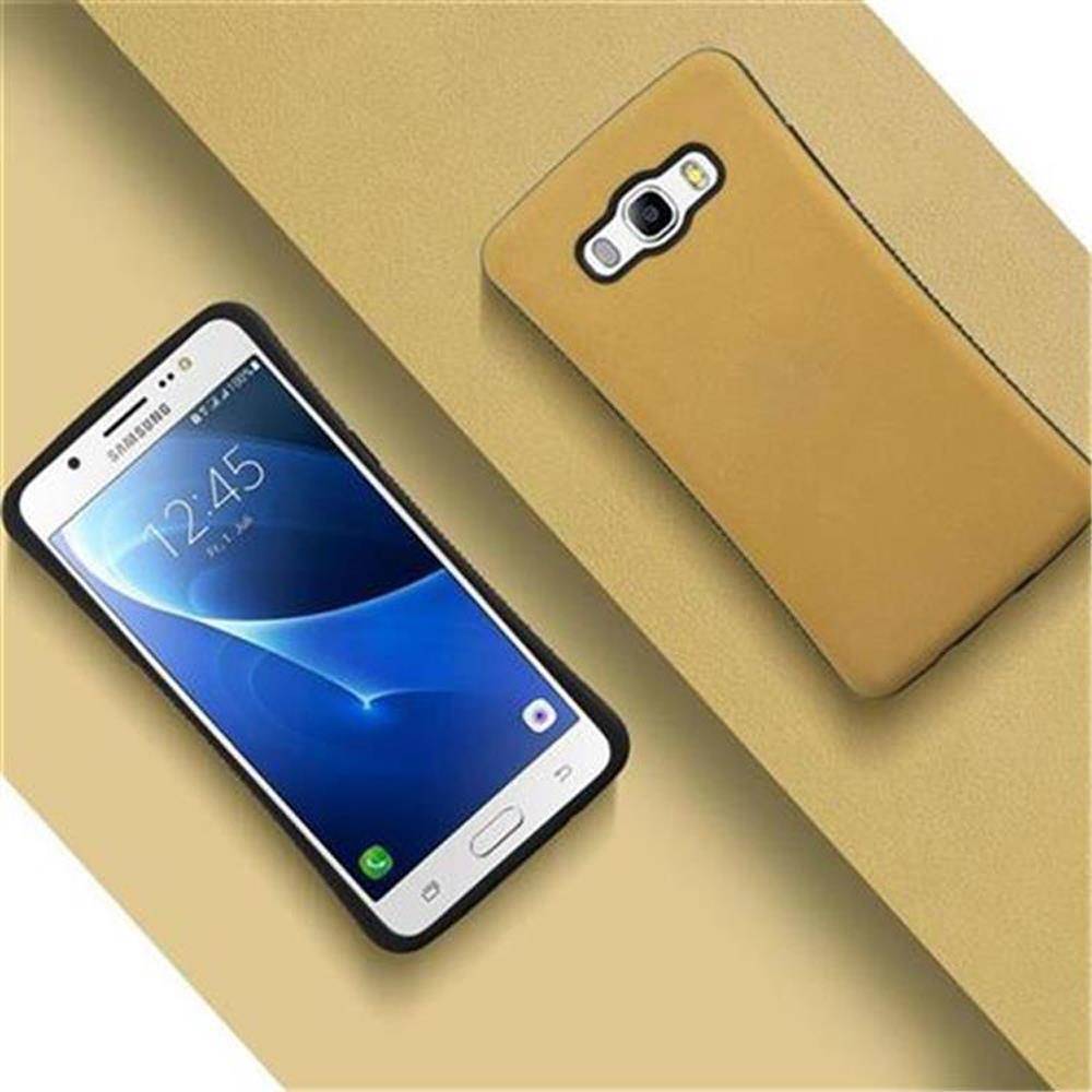 Cadorabo Hülle für Samsung Galaxy J5 2016 Schutz Hülle in Braun Handyhülle Hard Case Schutzhülle Cover Etui