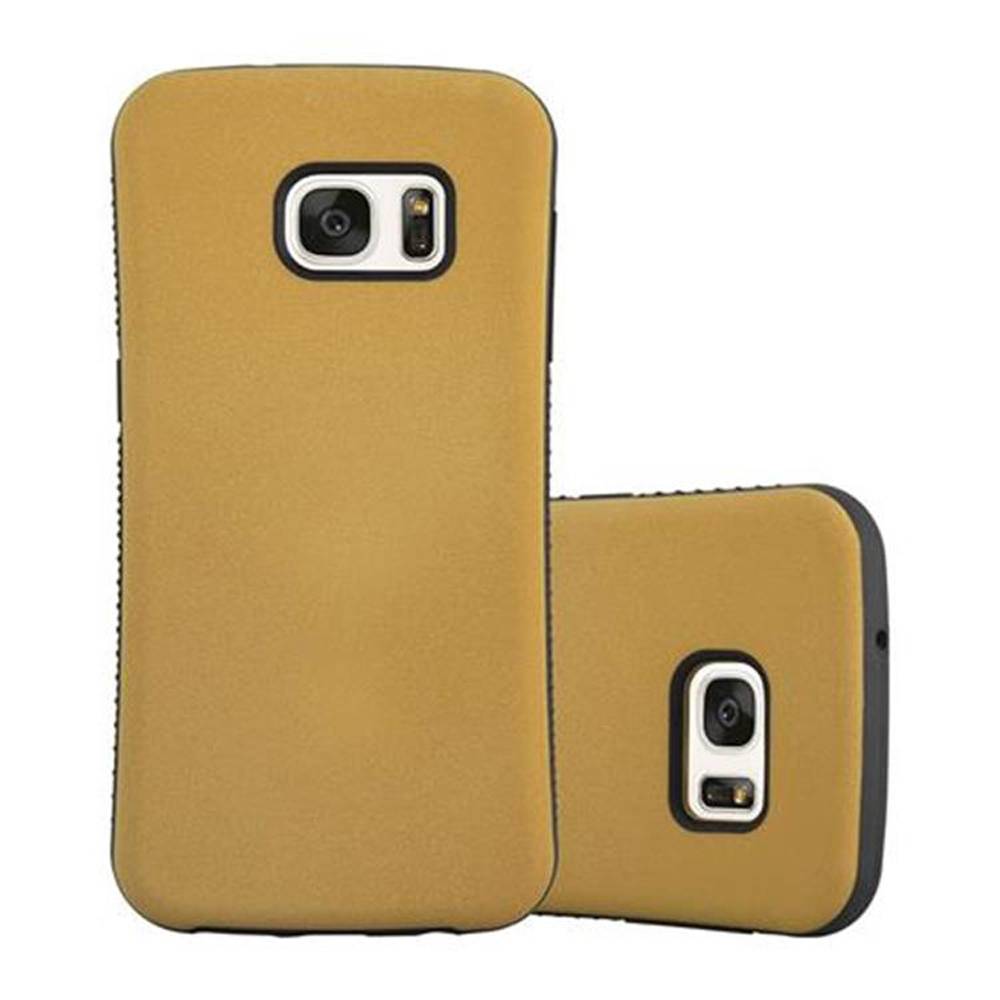 Cadorabo Hülle für Samsung Galaxy S7 Schutz Hülle in Braun Handyhülle Hard Case Schutzhülle Cover Etui