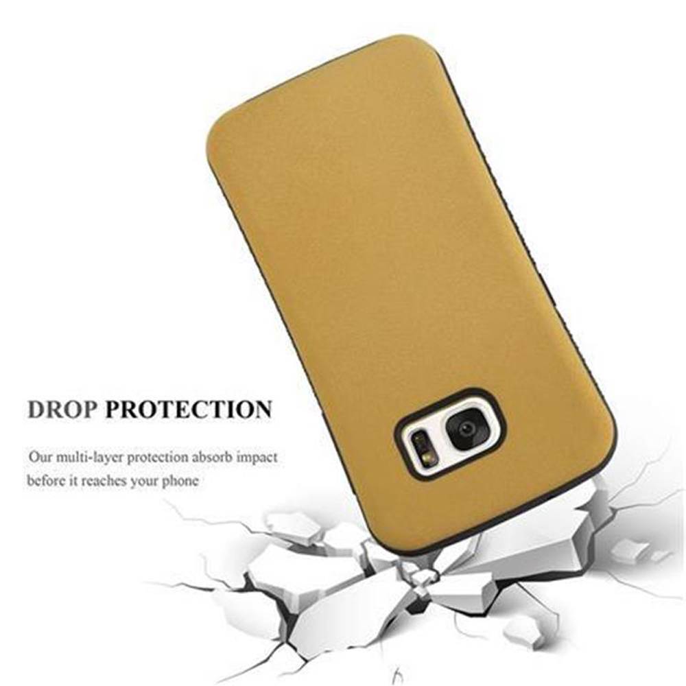 Cadorabo Hülle für Samsung Galaxy S7 Schutz Hülle in Braun Handyhülle Hard Case Schutzhülle Cover Etui