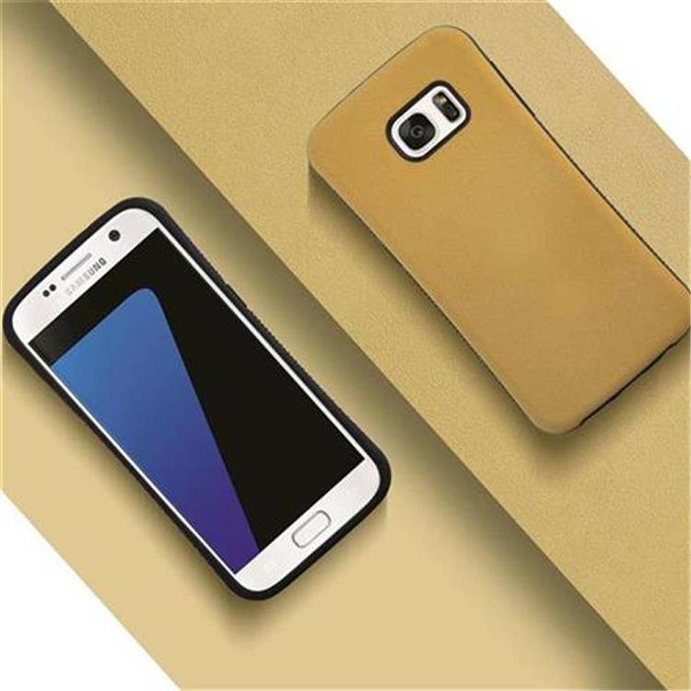 Cadorabo Hülle für Samsung Galaxy S7 Schutz Hülle in Braun Handyhülle Hard Case Schutzhülle Cover Etui