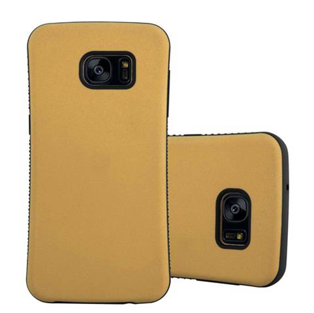 Cadorabo Hülle für Samsung Galaxy S7 EDGE Schutz Hülle in Braun Handyhülle Hard Case Schutzhülle Cover Etui