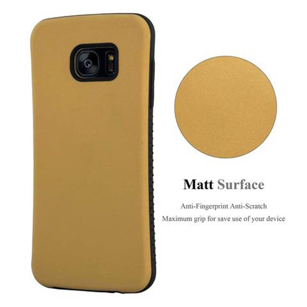 Cadorabo Hülle für Samsung Galaxy S7 EDGE Schutz Hülle in Braun Handyhülle Hard Case Schutzhülle Cover Etui