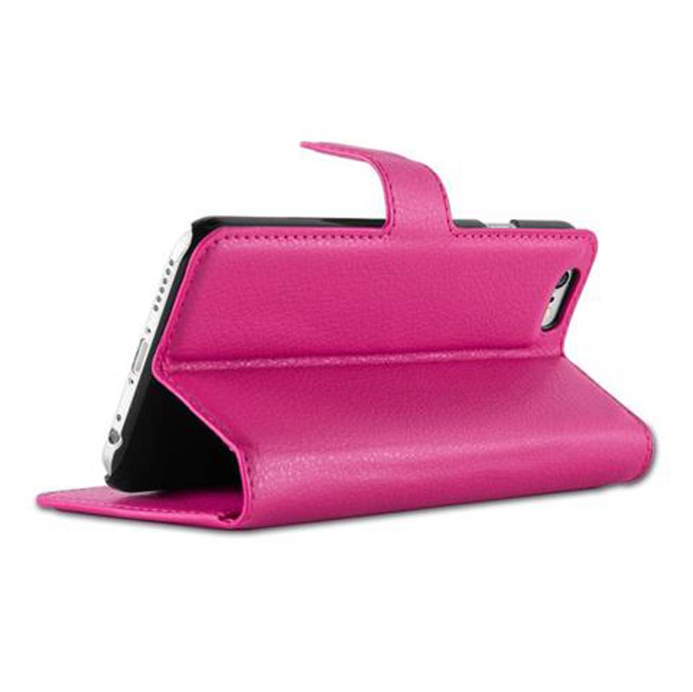Cadorabo Hülle für Apple iPhone 6 / 6S Schutz Hülle in Pink Handyhülle Etui Case Cover Magnetverschluss