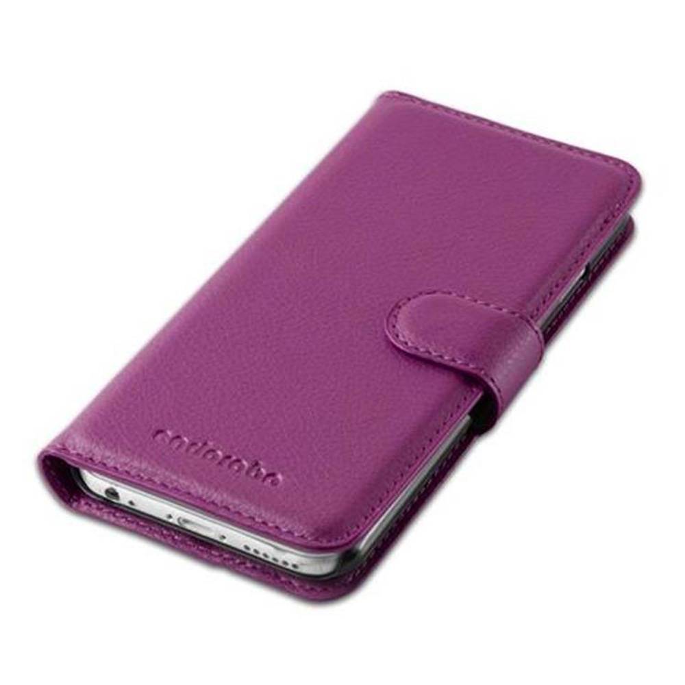 Cadorabo Hülle für Apple iPhone 6 / 6S Schutz Hülle in Lila Handyhülle Etui Case Cover Magnetverschluss