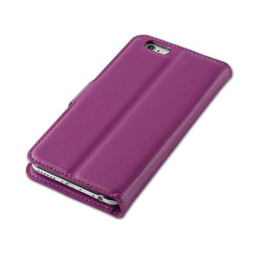 Cadorabo Hülle für Apple iPhone 6 / 6S Schutz Hülle in Lila Handyhülle Etui Case Cover Magnetverschluss