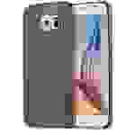 Cadorabo Schutzhülle für Samsung Galaxy S6 Hülle in Braun Hard Case Handyhülle Kunstleder Etui