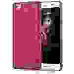 Cadorabo Schutzhülle für Huawei P8 LITE 2015 Hülle in Rot Hard Case Handyhülle Kunstleder Etui