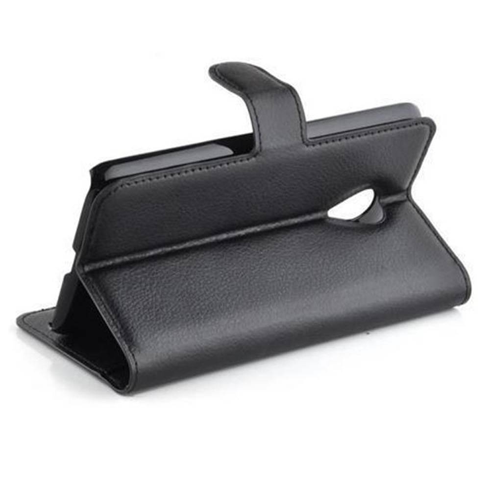 Cadorabo Hülle für MEIZU MX4 PRO Schutz Hülle in Schwarz Handyhülle Etui Case Cover Magnetverschluss