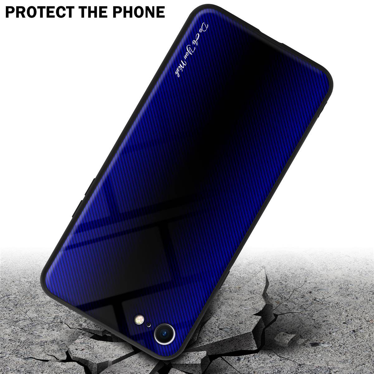Cadorabo Hülle für Apple iPhone 7 / 7S / 8 / SE 2020 Schutz Hülle in Lila Handyhülle TPU Etui Cover Case Tempered Glas