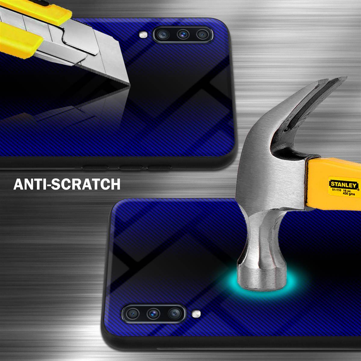 Cadorabo Hülle für Samsung Galaxy A70 / A70s Schutz Hülle in Lila Handyhülle TPU Etui Cover Case Tempered Glas