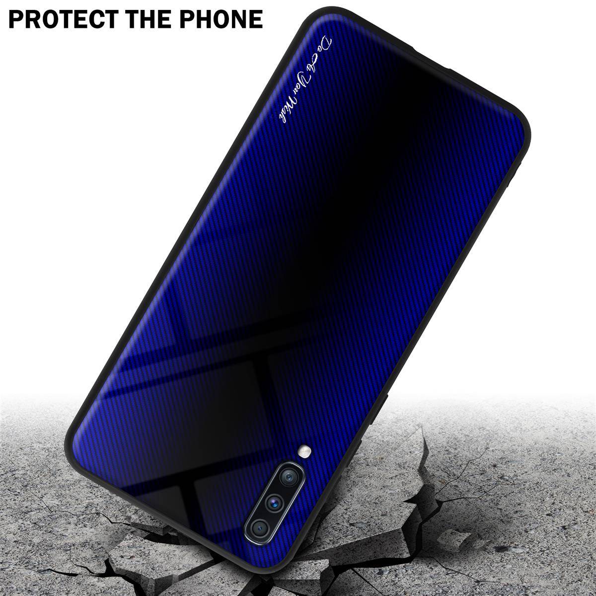 Cadorabo Hülle für Samsung Galaxy A70 / A70s Schutz Hülle in Lila Handyhülle TPU Etui Cover Case Tempered Glas