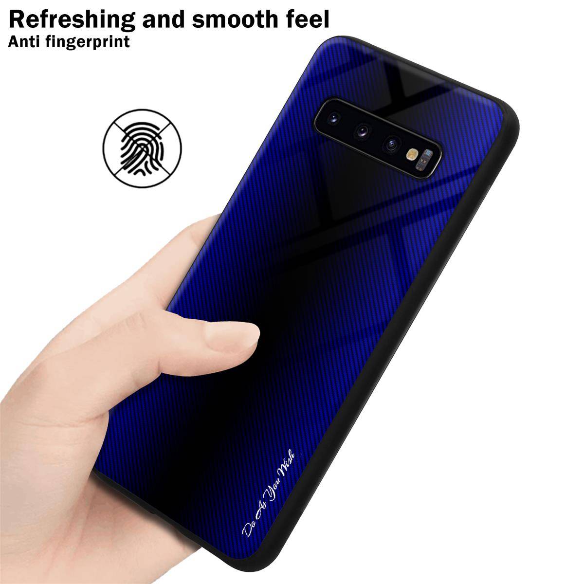 Cadorabo Hülle für Samsung Galaxy S10 PLUS Schutz Hülle in Lila Handyhülle TPU Etui Cover Case Tempered Glas