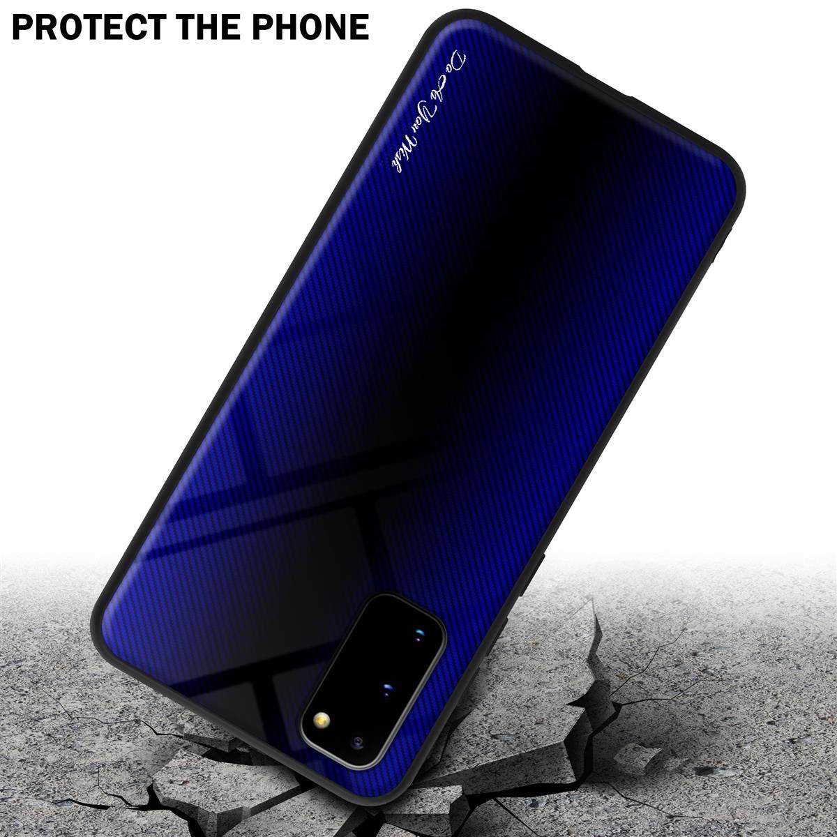 Cadorabo Hülle für Samsung Galaxy S20 Schutz Hülle in Lila Handyhülle TPU Etui Cover Case Tempered Glas