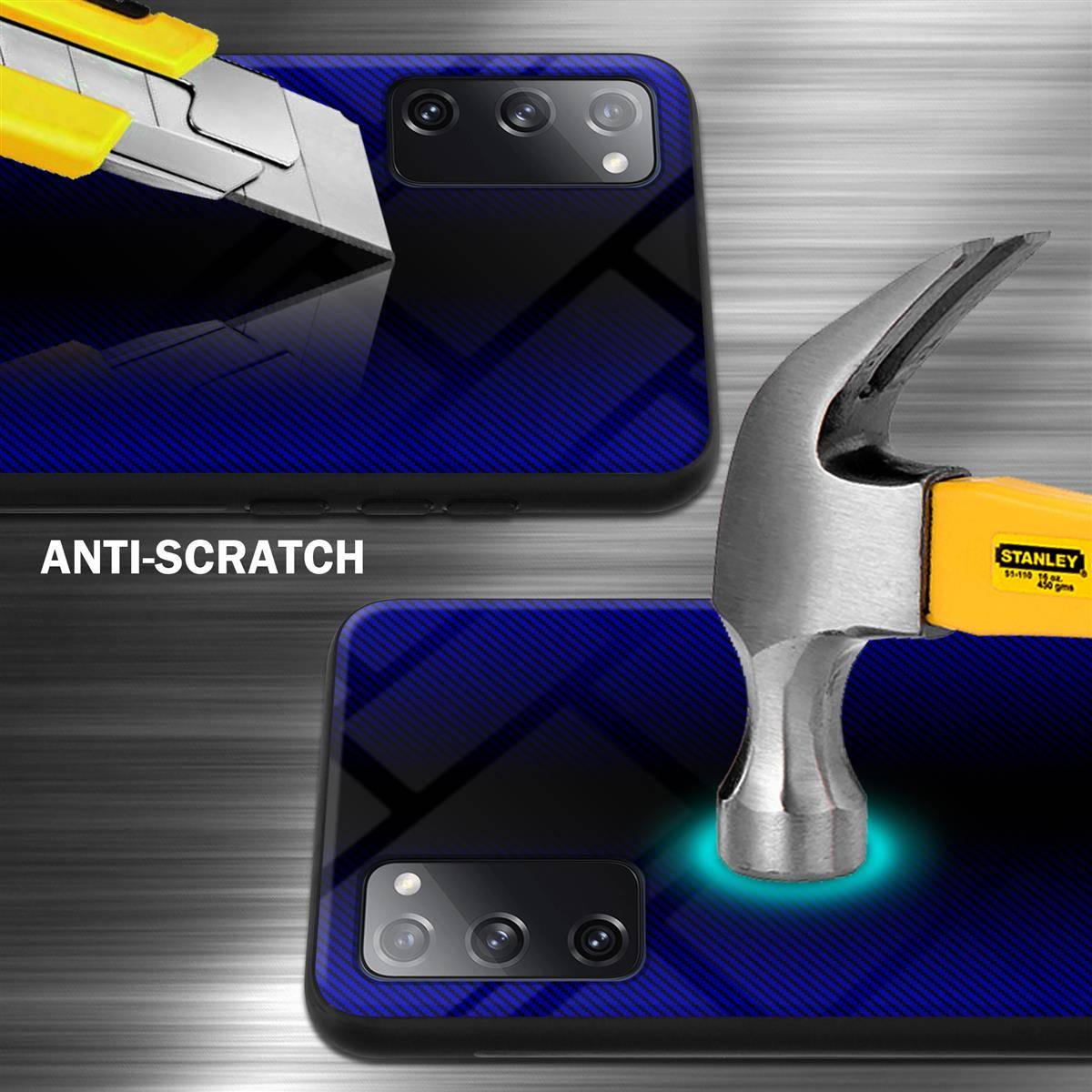 Cadorabo Hülle für Samsung Galaxy S20 FE Schutz Hülle in Lila Handyhülle TPU Etui Cover Case Tempered Glas