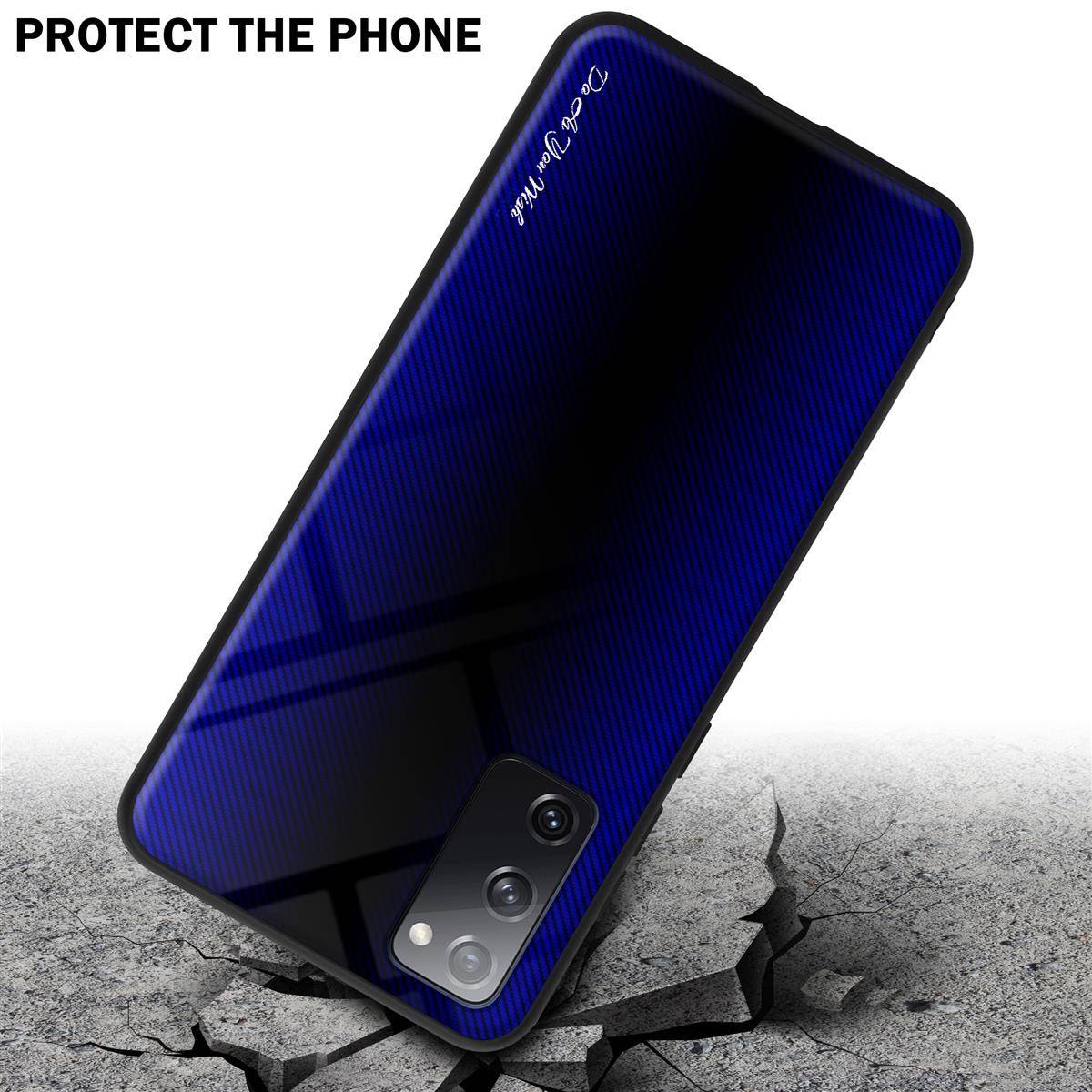 Cadorabo Hülle für Samsung Galaxy S20 FE Schutz Hülle in Lila Handyhülle TPU Etui Cover Case Tempered Glas