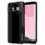 Cadorabo Hülle für Samsung Galaxy S8 PLUS Schutz Hülle in Schwarz Handyhülle TPU Etui Cover Case Tempered Glas