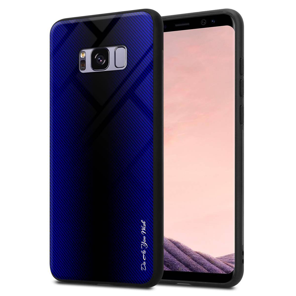 Cadorabo Hülle für Samsung Galaxy S8 PLUS Schutz Hülle in Lila Handyhülle TPU Etui Cover Case Tempered Glas
