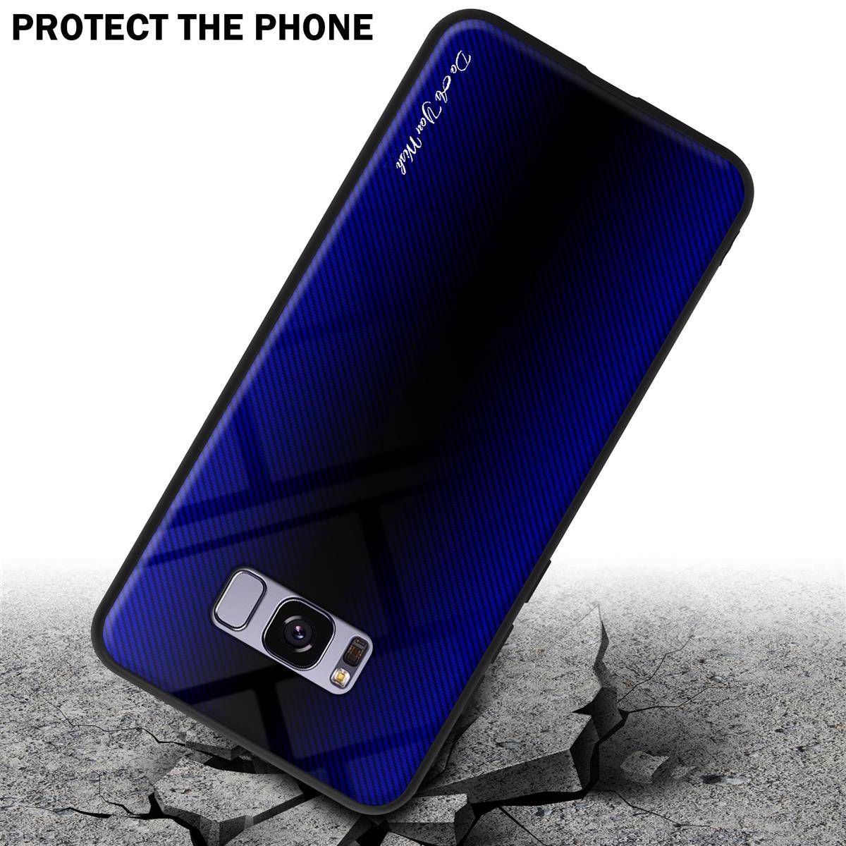 Cadorabo Hülle für Samsung Galaxy S8 PLUS Schutz Hülle in Lila Handyhülle TPU Etui Cover Case Tempered Glas