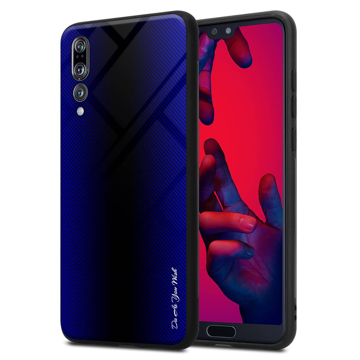 Cadorabo Hülle für Huawei P20 PRO / P20 PLUS Schutz Hülle in Lila Handyhülle TPU Etui Cover Case Tempered Glas